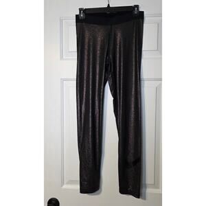 NIKE Pro Dri Fit Metallic Bronze Leggings Women Sz L